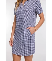 Southern Tide Kamryn brrr°® Intercoastal Short Sleeve Gingham Dress