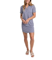 Southern Tide Kamryn brrr°® Intercoastal Short Sleeve Gingham Dress