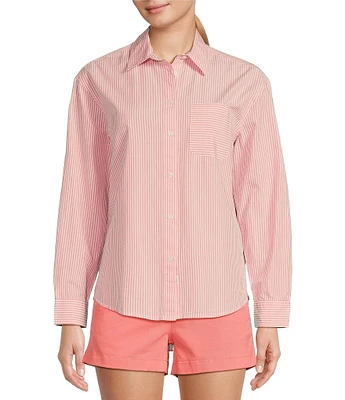 Southern Tide Katherine Long Sleeve Button Front Poplin Shirt