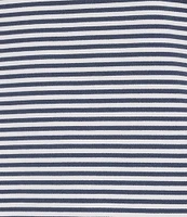 Southern Tide Kira Stripe Half Zip Stand Collar Long Sleeve Pullover