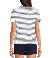 Southern Tide Knit Sunfarer Striped Crew Tee Shirt