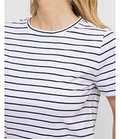 Southern Tide Knit Sunfarer Striped Crew Tee Shirt