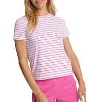 Southern Tide Knit Sunfarer Striped Crew Tee Shirt