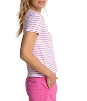 Southern Tide Knit Sunfarer Striped Crew Tee Shirt