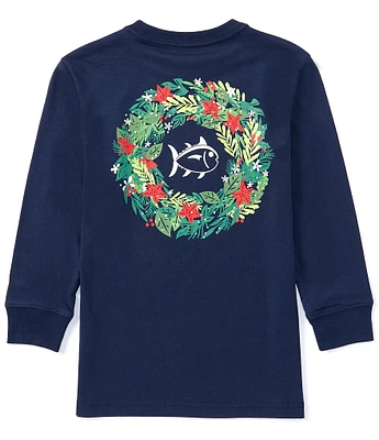 Southern Tide Little/Big Boys 4-16 Christmas Holiday Wreath Graphic T-Shirt