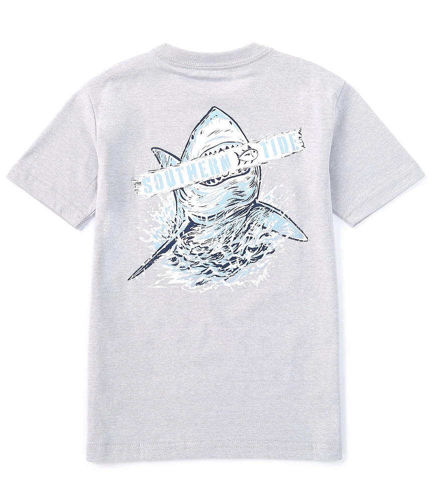 Southern Tide Little/Big Boys 4-16 Short Sleeve Shark Plank Graphic T-Shirt