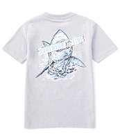 Southern Tide Little/Big Boys 4-16 Short Sleeve Shark Plank Graphic T-Shirt