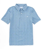 Southern Tide Little/Big Boys 4-16 Youth Driver Casual Water Print Performance Polo