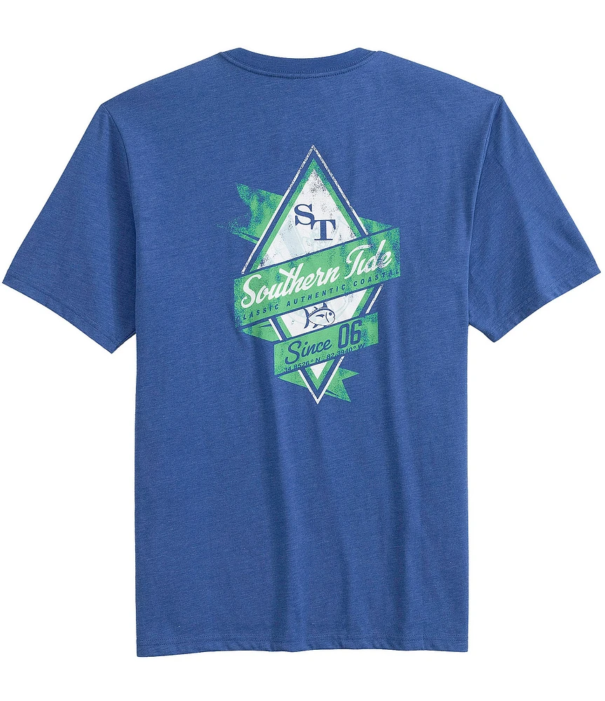 Southern Tide Nautical Diamond Heather Short Sleeve Graphic T-Shirt