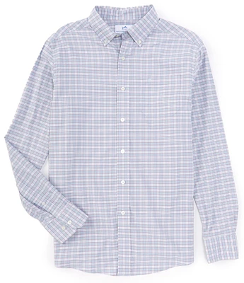 Southern Tide Performance Stretch Coastal Passage Trailside Plaid Long Sleeve Woven Shirt