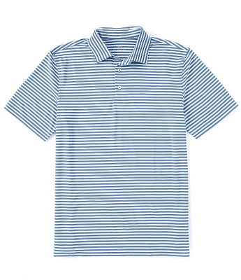 Southern Tide Performance Stretch Driver Carova Stripe Short Sleeve Polo Shirt