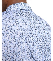 Southern Tide Performance Stretch Driver Petal Party Printed Short Sleeve Polo Shirt