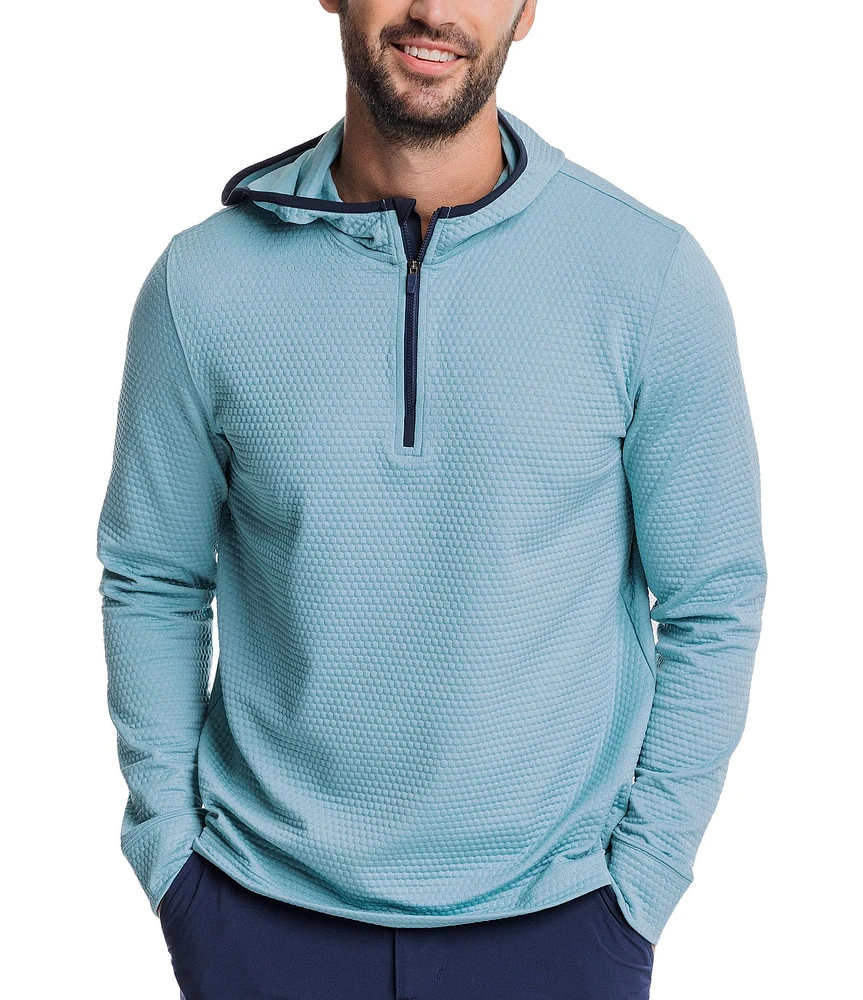 Southern Tide Performance Stretch Scuttle Heather Quarter-Zip Hoodie