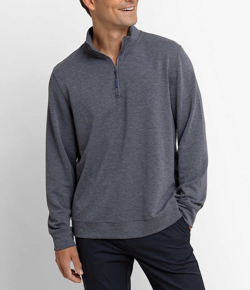 Southern Tide Performance Stretch Whyche Heather Interlock Interlock Quarter-Zip Pullover