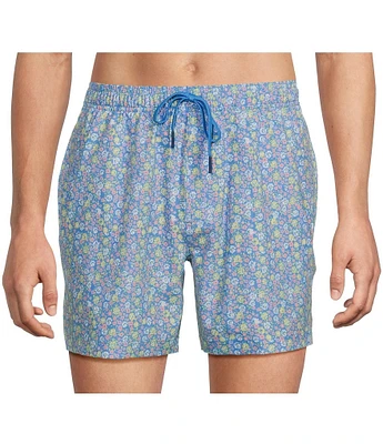 Southern Tide Petal Party 6#double; Inseam Swim Trunks