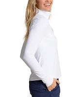 Southern Tide Runaround Quarter Zip Mock Neck Long Sleeve Pullover