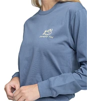 Southern Tide Sunset Sippin Crew Neck Long Sleeve Tee Shirt