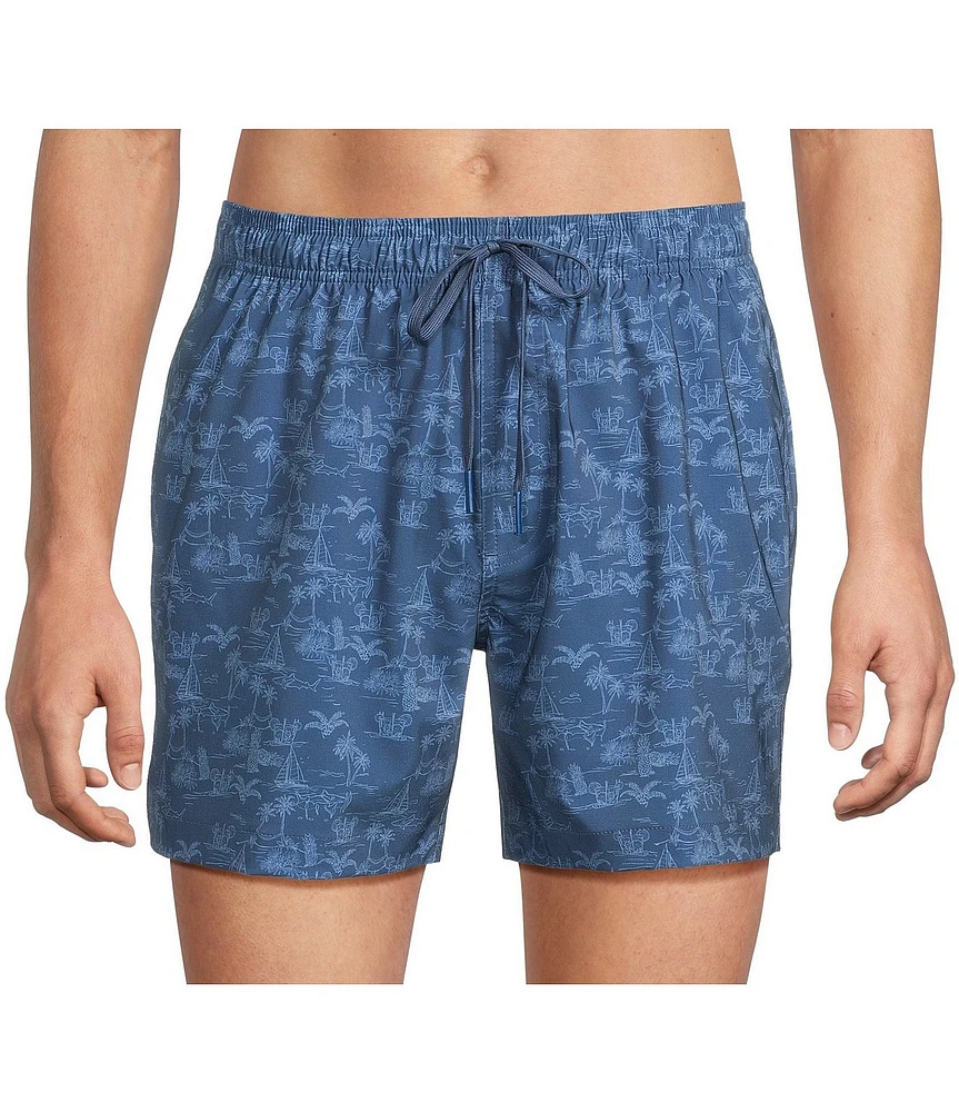 Southern Tide Tide To The Shore 6#double; Inseam Swim Trunks