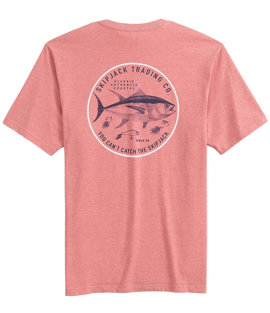 Southern Tide You Can't Catch The Skipjack Graphic Heather Short Sleeve T-Shirt