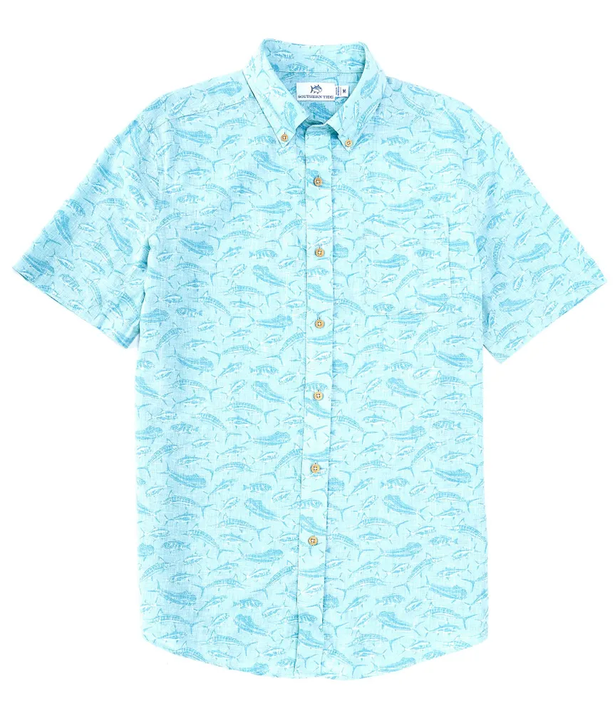 Southern Tide You've Been Schooled Short Sleeve Woven Shirt