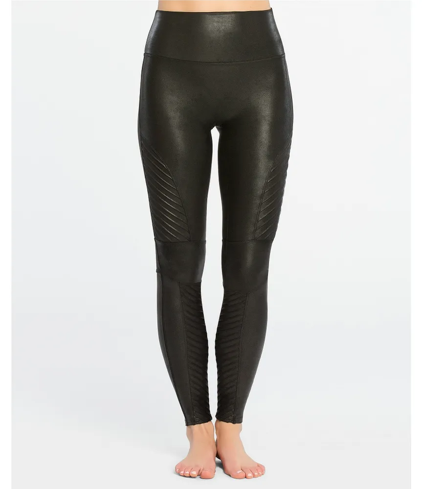 Spanx Vegan Leather Moto Leggings