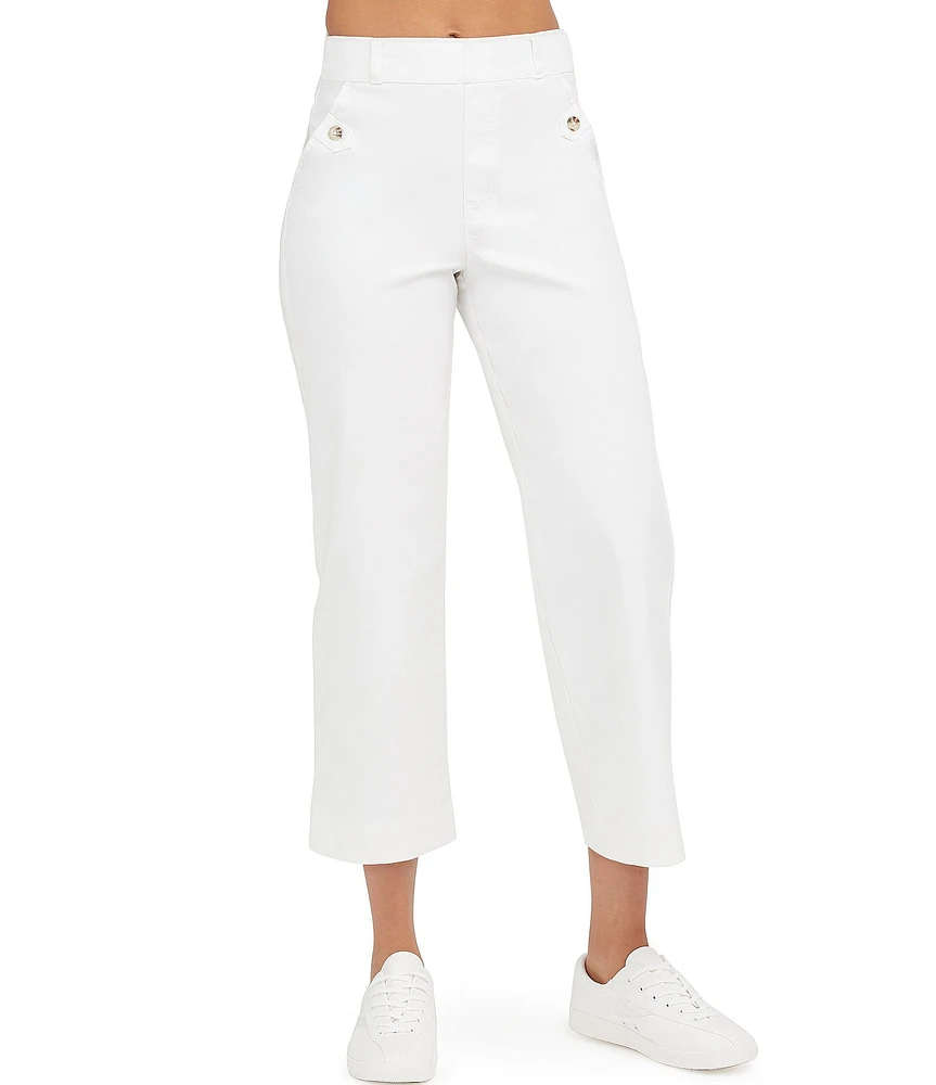 Spanx Stretch Twill Cropped Wide Leg Pants