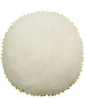 Spartina 449 Queenie Embroidered Pineapple Decorative Round Pillow