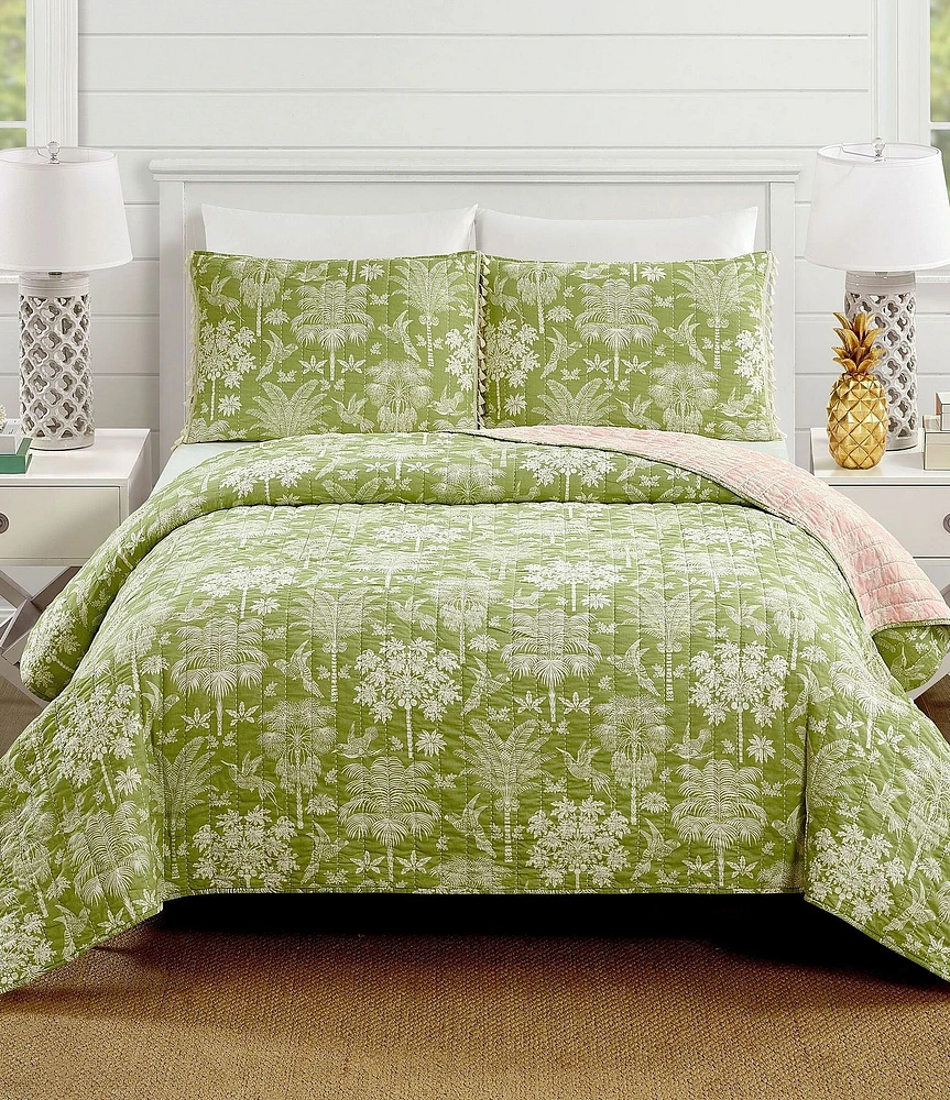 Spartina 449 Queenie Palm Royale Reversible Mini Quilt Set