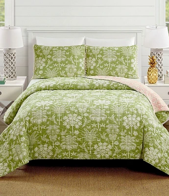Spartina 449 Queenie Palm Royale Reversible Mini Quilt Set