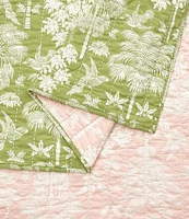 Spartina 449 Queenie Palm Royale Reversible Mini Quilt Set