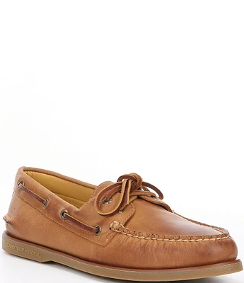 Sperry Men's Gold Water Resistant Leather Boat Shoes