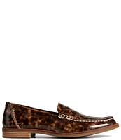 Sperry Seaport Tortoise Print Patent Leather Penny Loafers