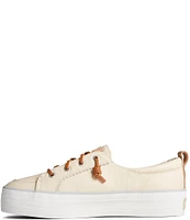 Sperry Women's Crest Vibe Scalloped Washable Leather Platform Sneakers