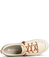 Sperry Women's Crest Vibe Scalloped Washable Leather Platform Sneakers