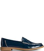 Sperry Women's Seaport Penny Crinkle Patent Leather Penny Loafers