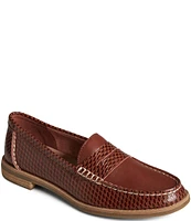 Sperry Women's Seaport Penny Textured Leather Loafers