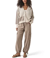Splendid Addy Knit V-Neck Long Sleeve Button Front Cardigan