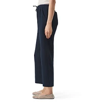 Splendid Adele Drawstring Gauze Cropped Relaxed Wide Leg Pants