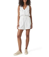 Splendid Adelina Knit V-Neck Sleeveless Romper