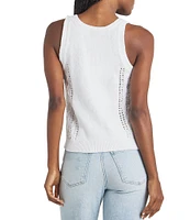 Splendid Ally Knit Scoop Neck Sleeveless Tank Top