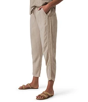 Splendid Angie Crochet Knit Mid Rise Lounge Ankle Pants