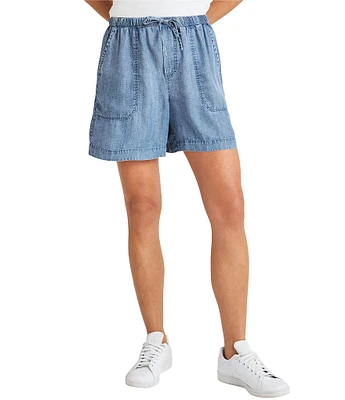 Splendid Angie Indigo Drawstring Shorts