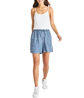 Splendid Angie Indigo Drawstring Shorts