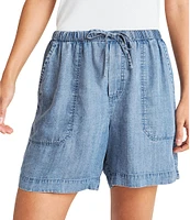 Splendid Angie Indigo Drawstring Shorts