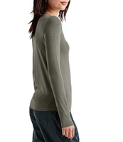 Splendid Bamboo Crew Neck Long Sleeve Tee Shirt