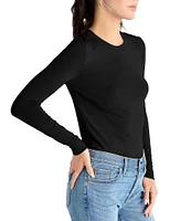 Splendid Bamboo Crew Neck Long Sleeve Tee Shirt