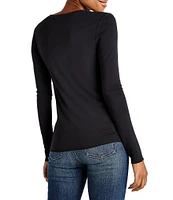 Splendid Bamboo Jersey V-Neck Long Sleeve Tee