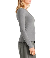 Splendid Bamboo Jersey V-Neck Long Sleeve Tee