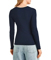 Splendid Bamboo Jersey V-Neck Long Sleeve Tee