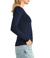 Splendid Bamboo Jersey V-Neck Long Sleeve Tee